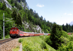 Lokomotiva: 1020.034-3 | Vlak: EC 169 Robert Stolz ( Zrich HB - Graz Hbf. ) | Msto a datum: Wald am Arlberg 16.06.1993