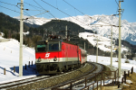 Lokomotiva: 1044.030-3 | Vlak: SPR 1508 ( Salzburg Hbf. - Innsbruck Hbf. ) | Msto a datum: Leogang 22.02.2003