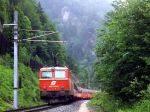 Lokomotiva: 1044.084-0 | Vlak: IC 567 N Tonknstler (Bregenz - Wien Westbf. ) | Msto a datum: Wald am Arlberg 15.06.1993
