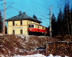 Lokomotiva: 1099.003-4 | Vlak: E 961 tscherland ( St.Plten Hbf. - Mariazell ) | Msto a datum: Winterbach 18.01.1991