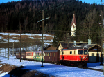 Lokomotiva: 1099.010-9 | Vlak: R 6807 ( St.Plten Hbf. - Mariazell ) | Msto a datum: Annaberg 18.01.1991