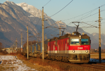 Lokomotiva: 1144.218 + 1144.242 | Vlak: TEC 42177 | Msto a datum: Schwaz 23.01.2010
