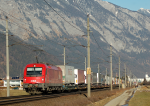 Lokomotiva: 1216.013 | Vlak: RoLa 53445 ( Wrgl-Terminal - Brennersee ) | Msto a datum: Schwaz 23.01.2010