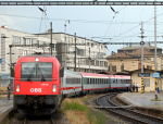 Lokomotiva: 1216.238 | Vlak: EC 173 Vindobona ( Hamburg-Altona - Villach Hbf. ) | Msto a datum: Brno hl.n. (CZ) 01.06.2011