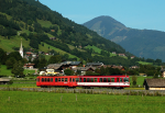 Lokomotiva: 5090.002 ( VTs 12 ) + 5090.001 ( VTs 11 ) | Vlak: R 3324 ( Zell am See - Mittersill ) | Msto a datum: Walchen im Pinzgau 15.08.2009