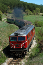 Lokomotiva: 77.002-4 | Vlak: PV 16105 ( Septemvri - Dobrinite ) | Msto a datum: Ostrec 11.05.2007