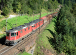 Lokomotiva: Re 4/4 11291 + Re 6/6 11635 | Vlak: DG 44007 | Msto a datum: Wassen 08.09.2007