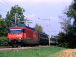 Lokomotiva: Re 460.008-6 | Vlak: IC 716 ( St.Gallen - Geneve-Aeroport ) | Msto a datum: Founex 22.10.1995
