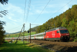 Lokomotiva: Re 460.049-0 | Vlak: EC 101 ( Hamburg-Altona - Chur ) | Msto a datum: Tecknau 28.09.2009