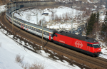Lokomotiva: Re 460.098-7 | Vlak: IC 672 ( Chiasso - Basel SBB ) | Msto a datum: Wassen 16.03.2006
