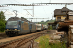 Lokomotiva: Re 465.008-1 + Re 465.007-3 | Vlak: IM 43617 ( Freiburg i.Breisgau - Novara ) | Msto a datum: Mlenen 19.06.2006