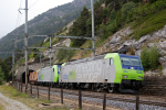 Lokomotiva: Re 485.003-8 + Re 485.019-4 | Vlak: FG 45629 | Msto a datum: Hohtenn   21.06.2006