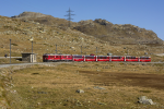 Lokomotiva: ABe 4/4 53 + ABe 4/4 51 | Vlak: PE 974 Bernina-Express ( Tirano - St.Moritz ) | Msto a datum: Ospizio Bernina 25.09.2021
