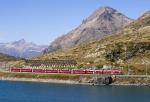 Lokomotiva: ABe 4/4 55 + ABe 4/4 52 | Vlak: PE 973 Bernina-Express ( St.Moritz - Tirano ) | Msto a datum: Ospizio Bernina 25.09.2021