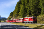 Lokomotiva: Ge 4/4 623 | Vlak: RE 1334 ( St.Moritz - Landquart ) | Msto a datum: Samedan 25.09.2021
