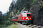 Lokomotiva: Ge 4/4 607 | Vlak: D 501 Bernina-Express ( Chur - Tirano ) | Msto a datum: Filisur 06.07.1995