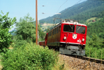Lokomotiva: Ge 6/6 702 | Vlak: D 530 ( St.Moritz - Chur ) | Msto a datum: Reichenau-Tamins 04.07.1994