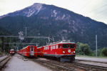 Lokomotiva: Ge 6/6 707 | Vlak: D 570 ( St.Moritz - Chur ) | Msto a datum: Filisur 07.08.1994