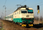 Lokomotiva: 150.013-1 | Vlak: R 853 ( Plze hl.n. - Hradec Krlov hl.n. ) | Msto a datum: Kamenn Zbo   13.03.2007