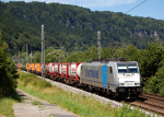 Lokomotiva: 186.289-5 ( METRANS ) | Vlak: Nex 42307 ( Amsterdam - Dunajsk Streda ) | Msto a datum: Doln leb zastvka 04.07.2014
