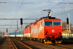 Lokomotiva: 362.021-8 + 362.004-4 | Vlak: EC 378 Slovensk strela ( Bratislava hl.st. - Stralsund ) | Msto a datum: Beclav   11.03.2013