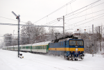 Lokomotiva: 363.046-4 | Vlak: R 638 ( esk Budjovice - Praha hl.n. ) | Msto a datum: Hemaniky 11.01.2010