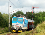 Lokomotiva: 363.046-4 | Vlak: IC 101 Anton Bruckner ( Praha hl.n. - Linz Hbf. ) | Msto a datum: Hemaniky 16.08.2010