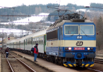 Lokomotiva: 363.053-0 | Vlak: R 650 ( esk Budjovice - Praha hl.n. ) | Msto a datum: Olbramovice 05.03.2010
