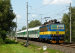 Lokomotiva: 363.056-3 | Vlak: R 871 Punkva ( Praha hl.n. - Brno hl.n. ) | Msto a datum: Chvaletice 16.07.2009