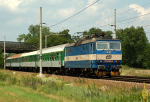 Lokomotiva: 363.066-2 | Vlak: R 677 ( Praha hl.n. - Brno hl.n. ) | Msto a datum: Nov Ves u Kolna 09.07.2006