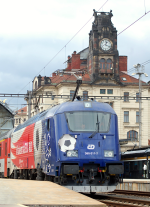 Lokomotiva: 380.011-7 | Vlak: Ex 571 Zdenk Fibich ( Praha hl.n. - Beclav ) | Msto a datum: Praha hl.n.   13.04.2013