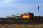Lokomotiva: 754.018-0 | Vlak: Sp 1975 ( Vesel nad Lunic - Gmnd N ) | Msto a datum: Chlum u Tebon 15.08.1995