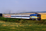 Lokomotiva: 754.059-4 | Vlak: IC 265 Franz Kafka ( Mnchen Hbf. - Praha hl.n.) | Msto a datum: Stod 05.08.1995