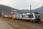 Lokomotiva: 761.002-5 + 186.455-2 | Vlak: Nex 43305 | Msto a datum: Knigstein ( D ) 11.03.2016