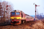 Lokomotiva: 781.600-2 | Vlak: Os 7029 ( Karlovy Vary - Chomutov ) | Msto a datum: Hjek 11.03.1997