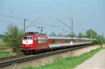 Lokomotiva: 103.123-6 | Vlak: IC 512 Annette Kolb ( Mnchen Hbf. - Mnster Hbf. ) | Msto a datum: Haspelmoor 15.05.1995