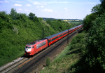 Lokomotiva: 103.102-0 | Vlak: EC 64 Mozart ( Wien Westbf. - Paris Est ) | Msto a datum: Haspelmoor 15.05.1995