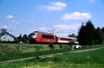 Lokomotiva: 103.114-5 | Vlak: IC 118 Karwendel ( Innsbruck Hbf. - Dortmund Hbf. ) | Msto a datum: Haspelmoor 15.05.1995