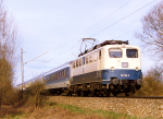 Lokomotiva: 110.108-8 | Vlak: E 3001 ( Nrnberg Hbf. - Mnchen Hbf. ) | Msto a datum: Nannhofen 24.03.1994