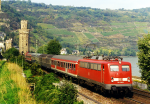 Lokomotiva: 110.282-1 | Vlak: SE 3361 ( Koblenz Hbf. - Mainz Hbf. ) | Msto a datum: Oberwesel   25.09.1998