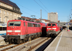 Lokomotiva: 111.175-6, 218.429-9 | Vlak: RE 57414 ( Mnchen Hbf. - Memmingen ) | Msto a datum: Mnchen Hbf. 03.03.2015