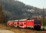 Lokomotiva: 143.883 | Vlak: S 37725 ( Meissen Triebischtal - Schna ) | Msto a datum: Knigstein 11.03.2014