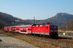 Lokomotiva: 143.885 | Vlak: S 37723 ( Meissen Triebischtal - Bad Schandau ) | Msto a datum: Knigstein 11.03.2014