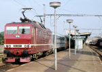 Lokomotiva: 180.008-5 | Vlak: IC 270  Vindobona ( Wien Sdbf. - Berlin ) | Msto a datum: Praha Holeovice (CZ) 10.09.1992
