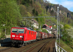 Lokomotiva: 180.012-7 | Vlak: Pn 45313 ( Dn st.hr. - esk Tebov vjezd.sk ) | Msto a datum: Doln leb (CZ) 11.04.2014