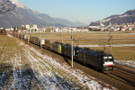 Lokomotiva: ES 64 U2-098 ( TXL ) + ES 64 U2-028 + 189.923 | Vlak: TEC 43101 | Msto a datum: Schwaz (A) 23.01.2010