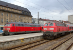 Lokomotiva: 218.469-5, 218.497-6 | Vlak: RE 57414 ( Mnchen Hbf. - Memmingen ), RE 57511 ( Fssen - Mnchen Hbf. ) | Msto a datum: Mnchen Hbf. 25.02.2015