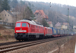 Lokomotiva: 232.587-6 + 189.022-7 | Vlak: Nex 41365 | Msto a datum: Knigstein 11.03.2016
