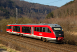 Lokomotiva: 642.144 | Vlak: Os 21006 ( Dn hl.n. - Doln leb ) | Msto a datum: Doln leb zastvka (CZ) 20.03.2014