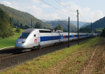 Lokomotiva: TGV 4411 + 4410 | Vlak: TGV 9216 ( Zrich HB - Paris Est ) | Msto a datum: Tecknau 28.09.2009